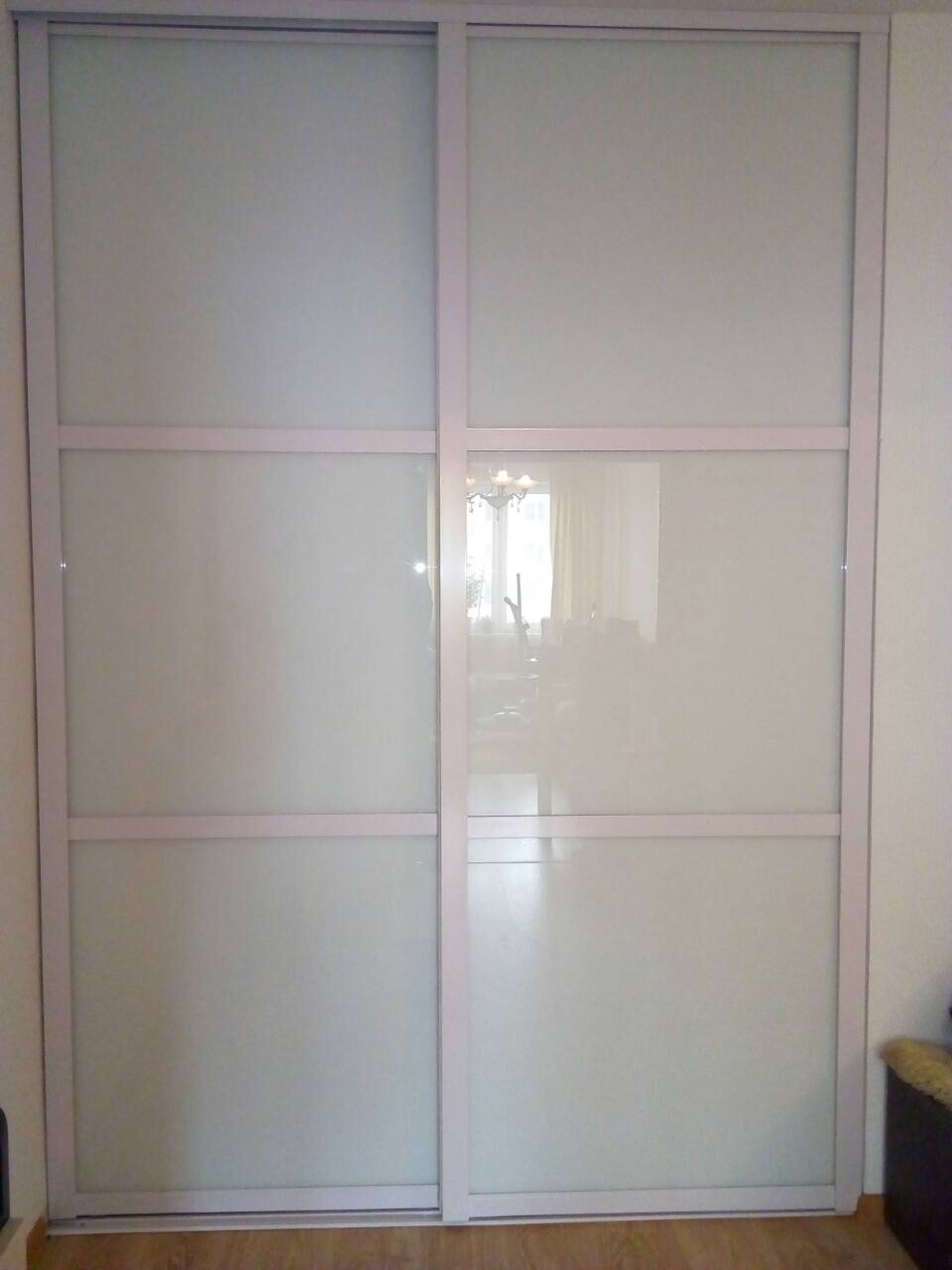 двери для шкафа купе стекло сатин